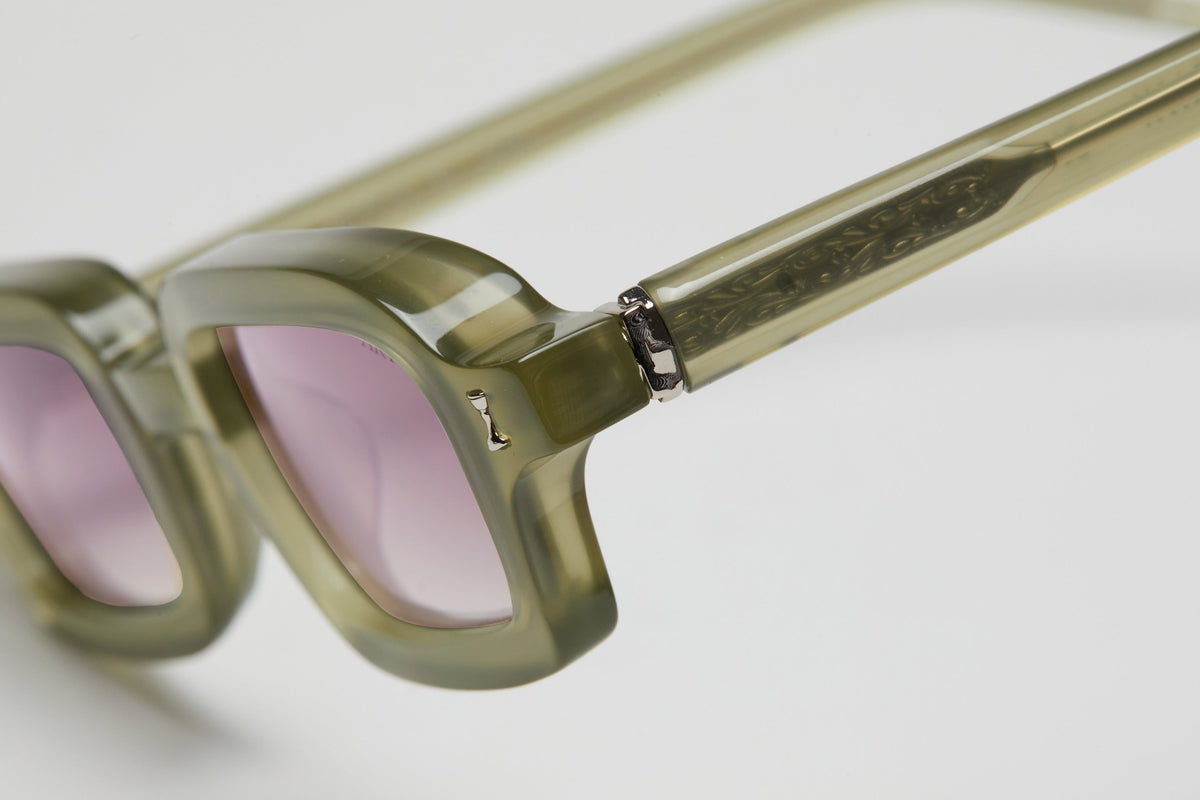 Artus SKYCAPTAIN Emerald acetate sunglasses — Light Purple, temple detail