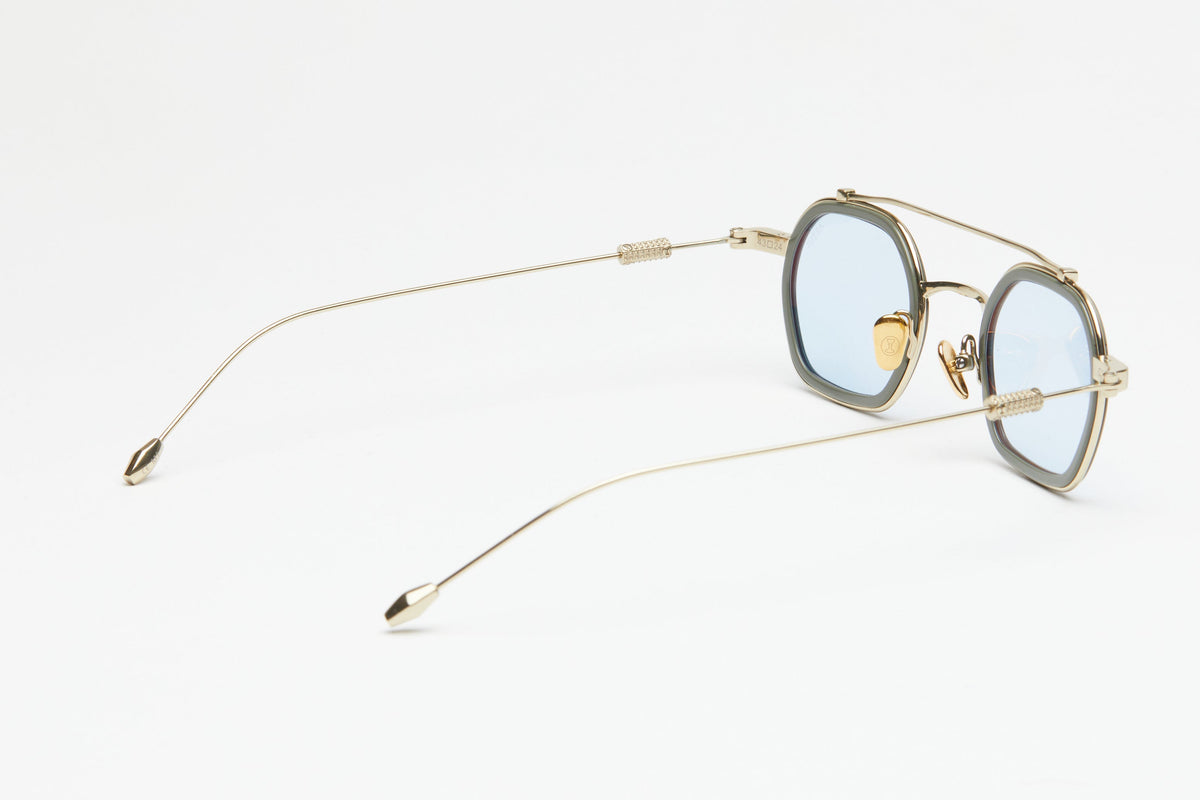 Artus DAN Bronze / Concrete titanium and acetate sunglasses — side view