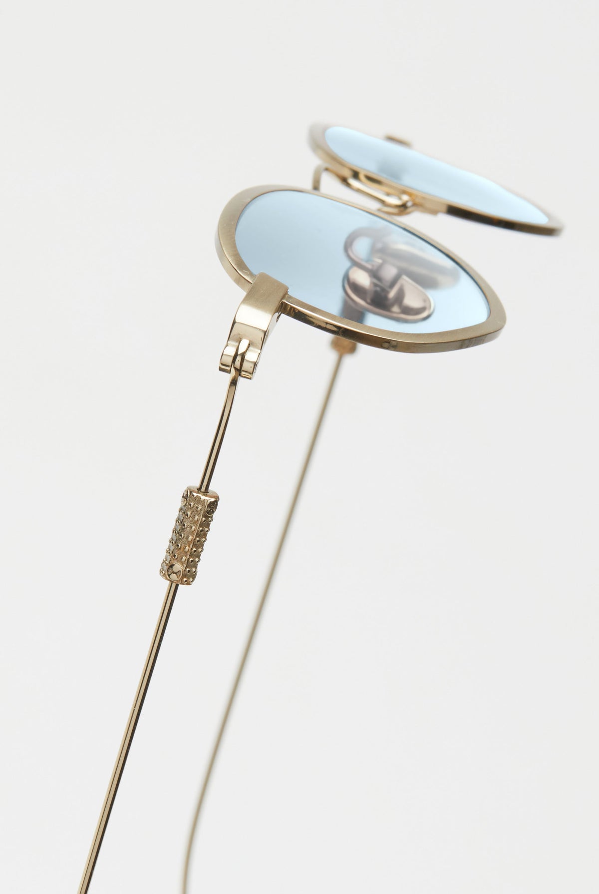 Artus SHON Bronze titanium sunglasses — Light Blue, side view