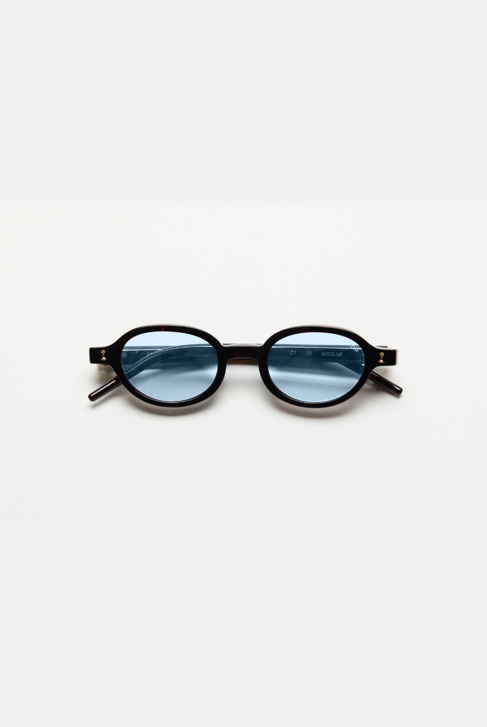 Artus CJ Havana acetate sunglasses — Light Blue, front view
