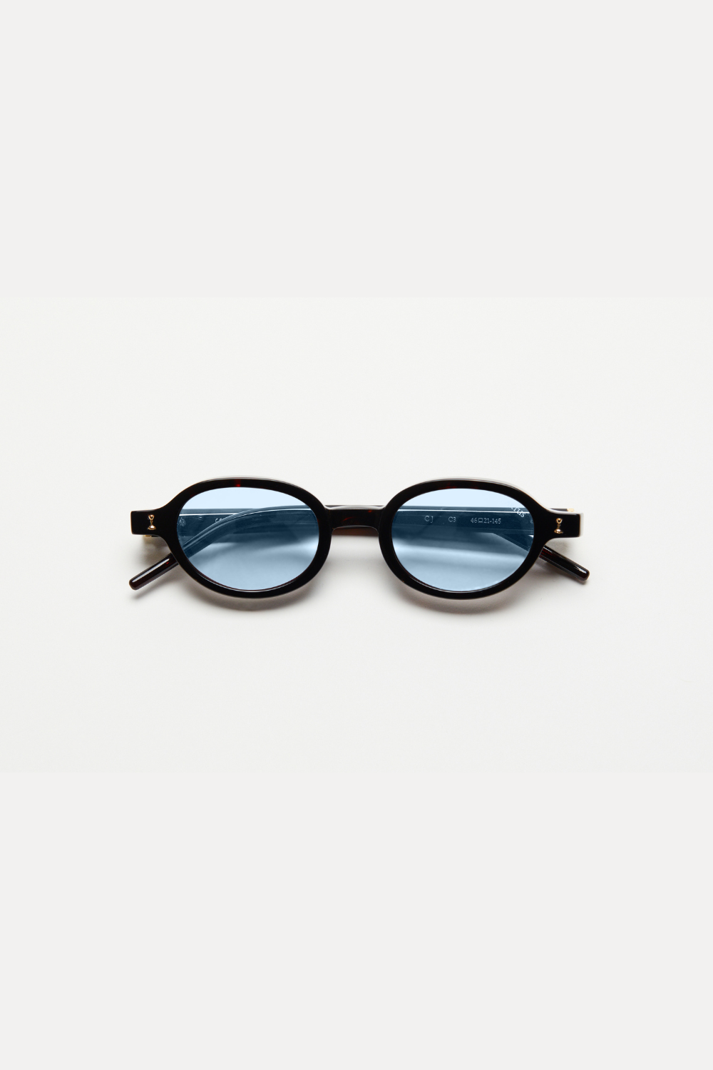Artus CJ Havana acetate sunglasses — Light Blue, front view