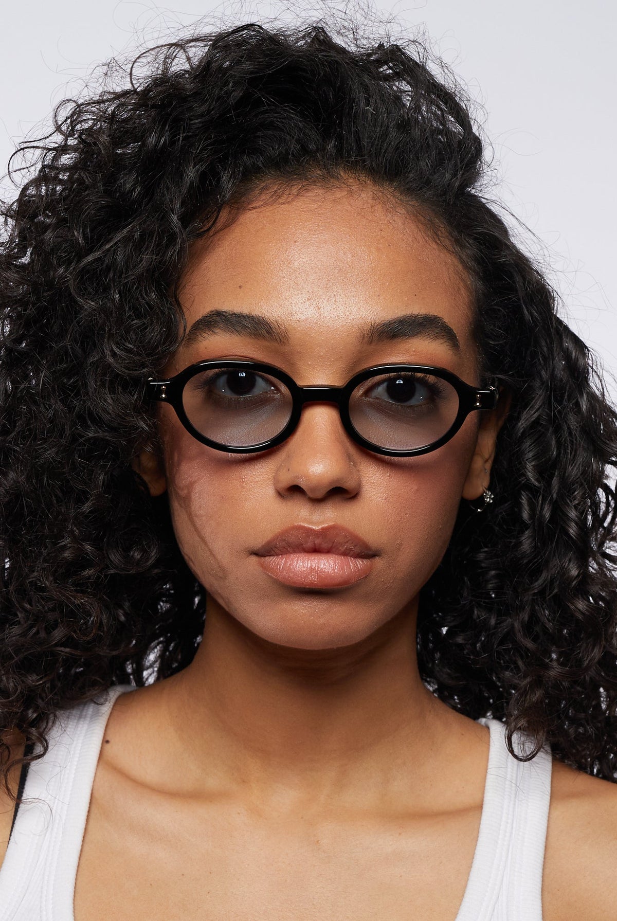 Artus CJ Havana acetate sunglasses — Light Blue, temple detail