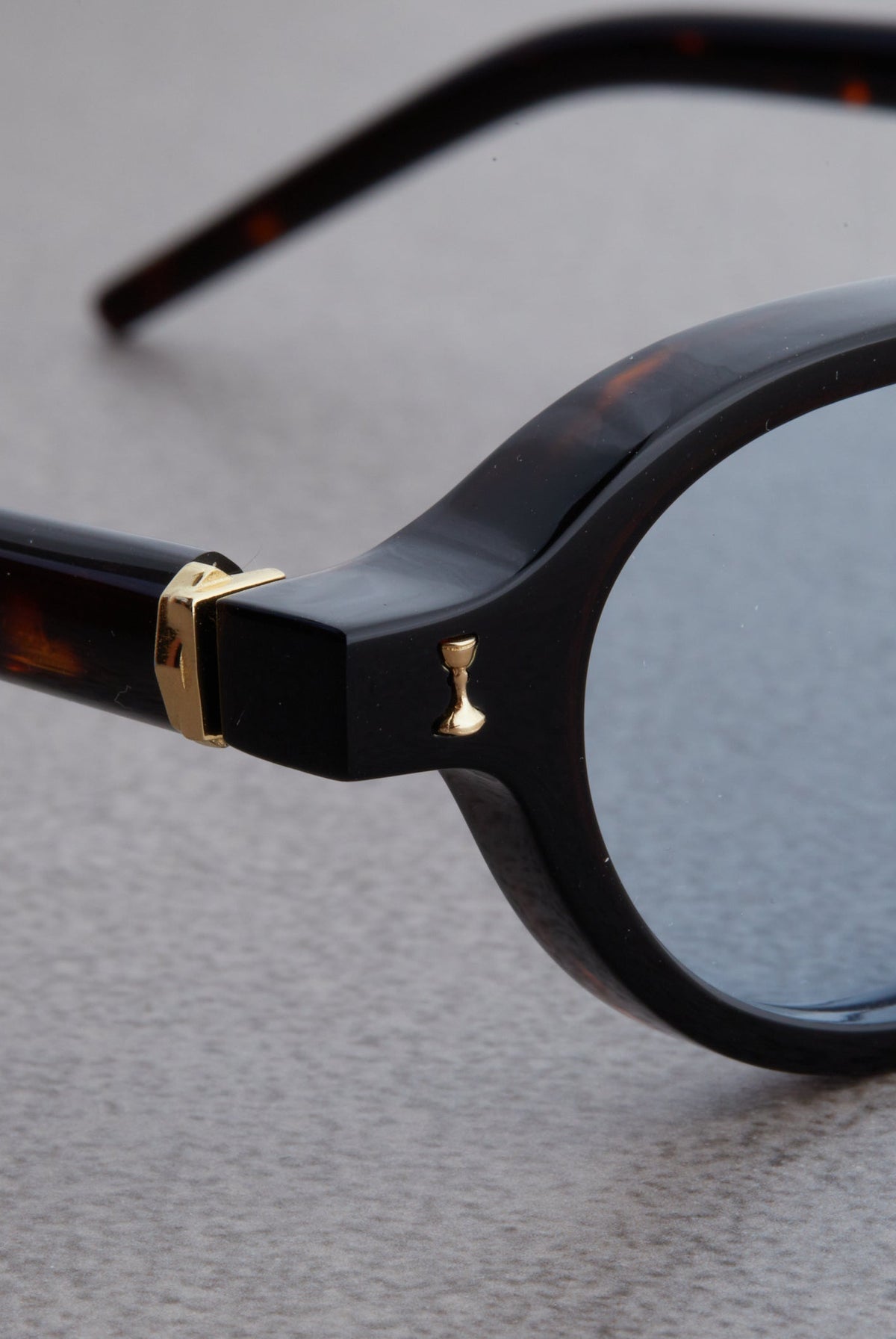 Artus CJ Havana acetate sunglasses — Light Blue, three-quarter view