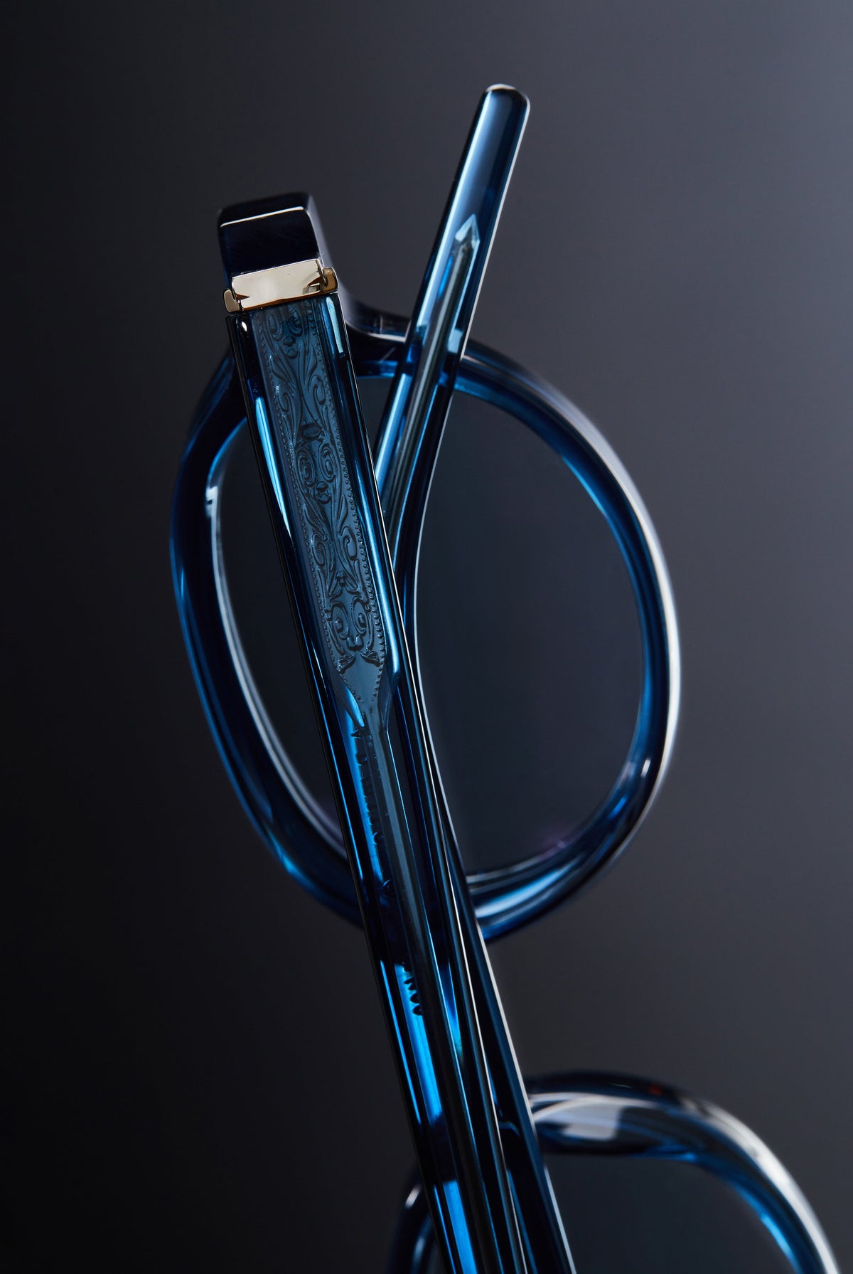Artus CJ Core Blue acetate sunglasses — Light Blue, three-quarter view