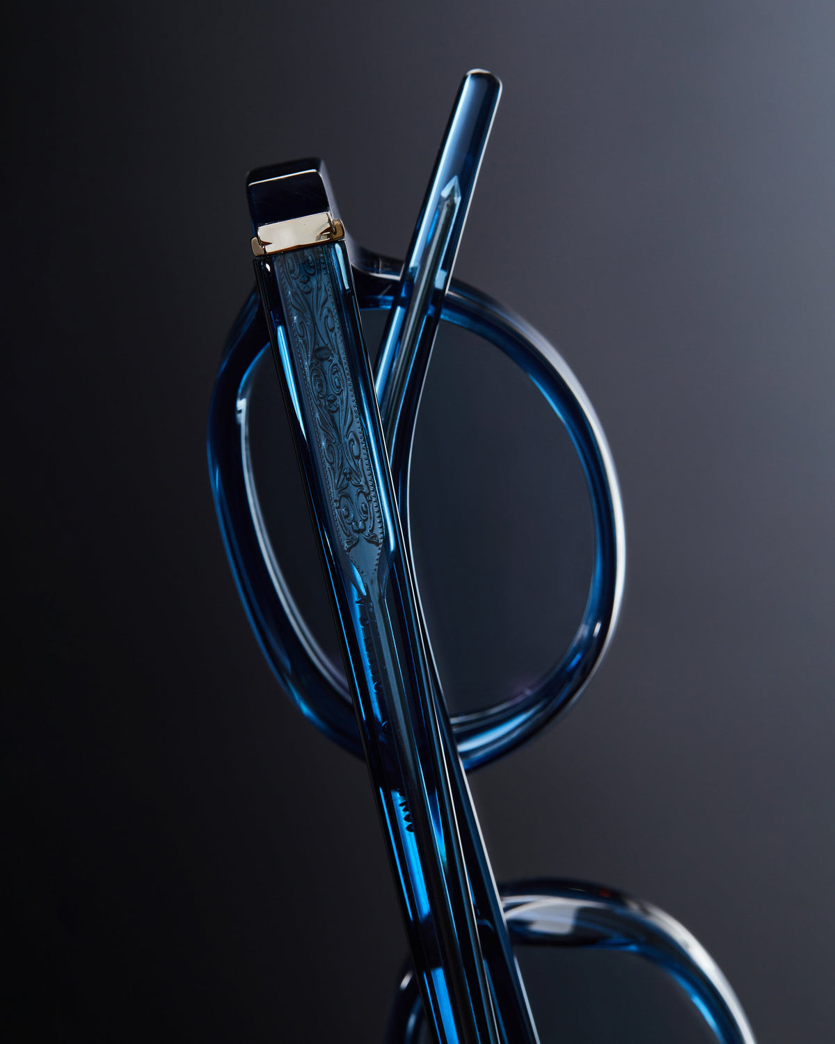 Artus CJ Core Blue acetate sunglasses — Light Blue, three-quarter view