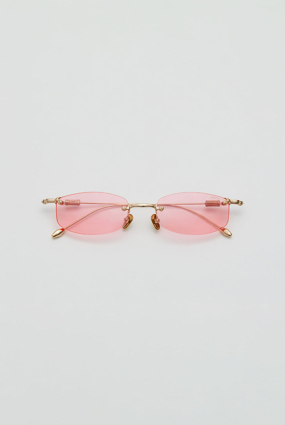 Artus ARI Dune Gold titanium sunglasses, size S — Rose Pink, side view