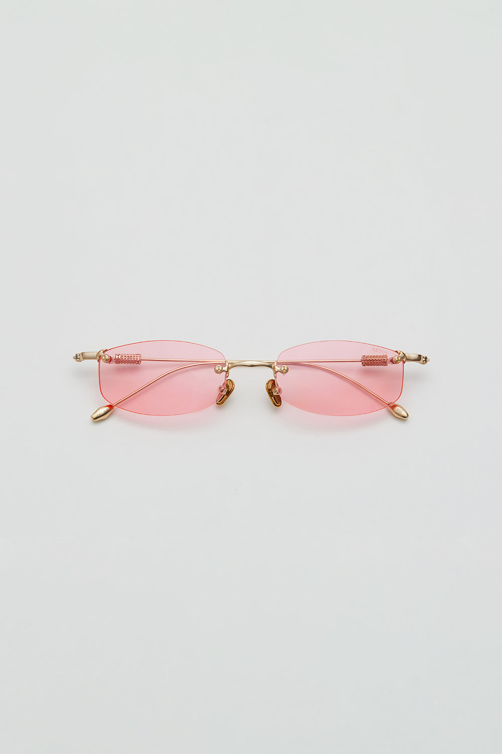 Artus ARI Dune Gold titanium sunglasses, size S — Rose Pink, side view