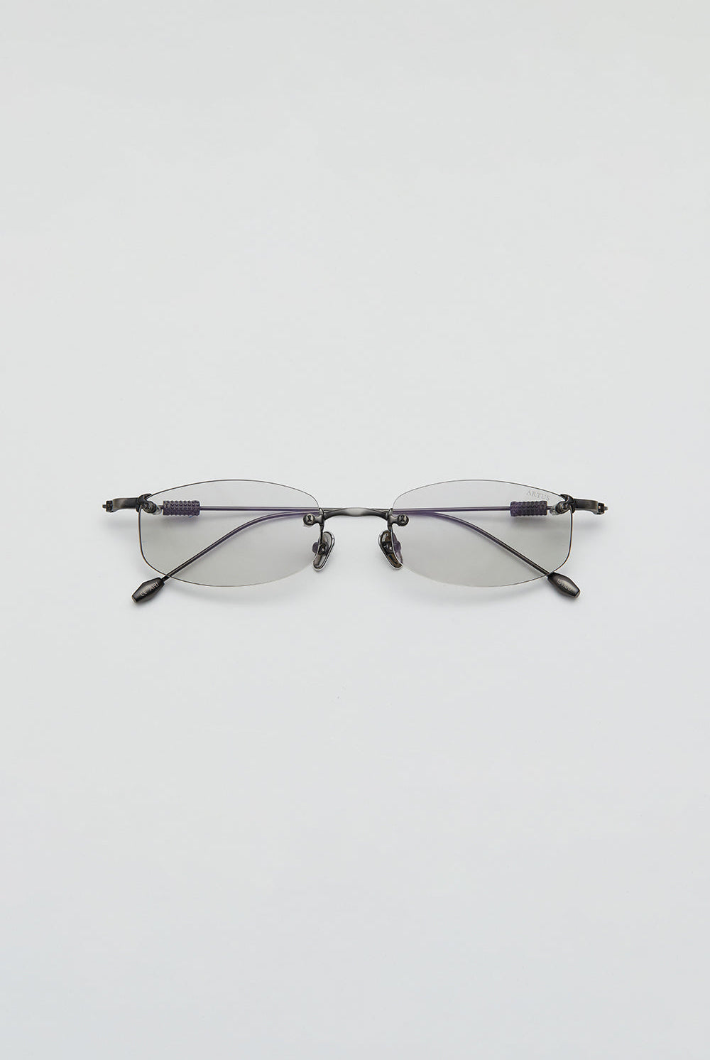 Artus ARI GunMetal titanium sunglasses, size S — Light Grey, side view