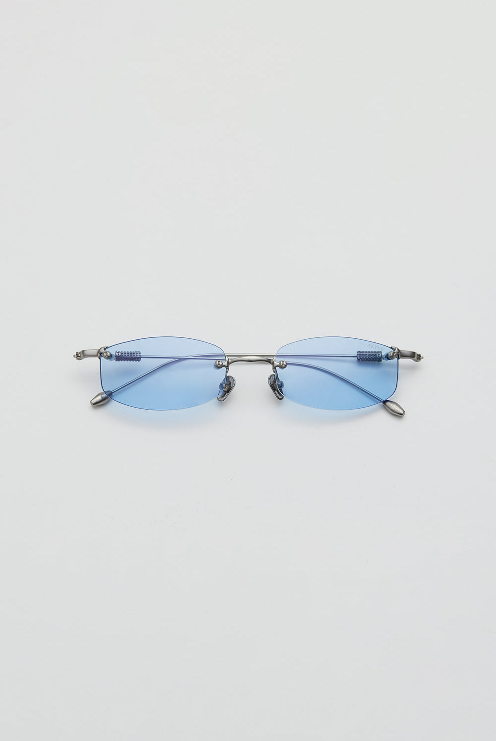 Artus ARI Ash Silver titanium sunglasses, size S — Light Blue, side view