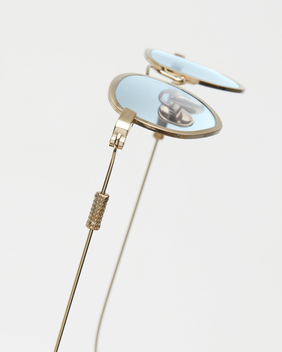 Artus SHON Bronze titanium sunglasses — Light Blue, side view