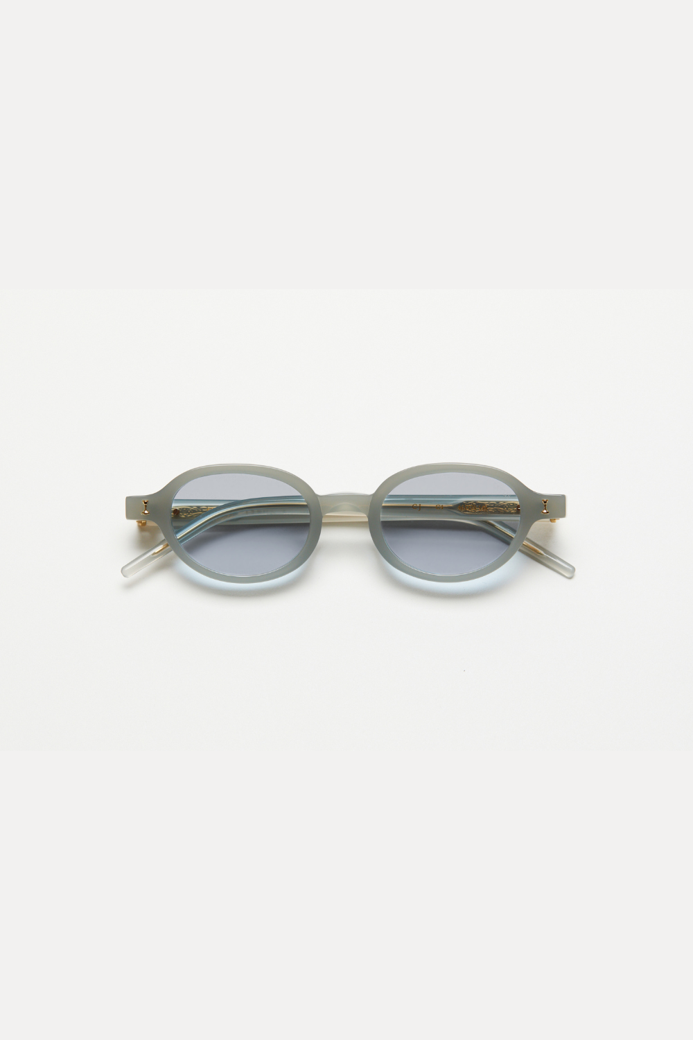 Artus CJ Milky Grey acetate sunglasses — Light Grey, front view