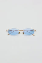 Artus ARI Dune Gold titanium sunglasses, size S — Light Blue, front view