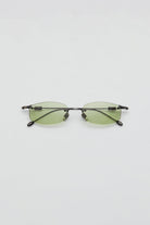 Artus ARI GunMetal titanium sunglasses, size S — Olive Green, front view