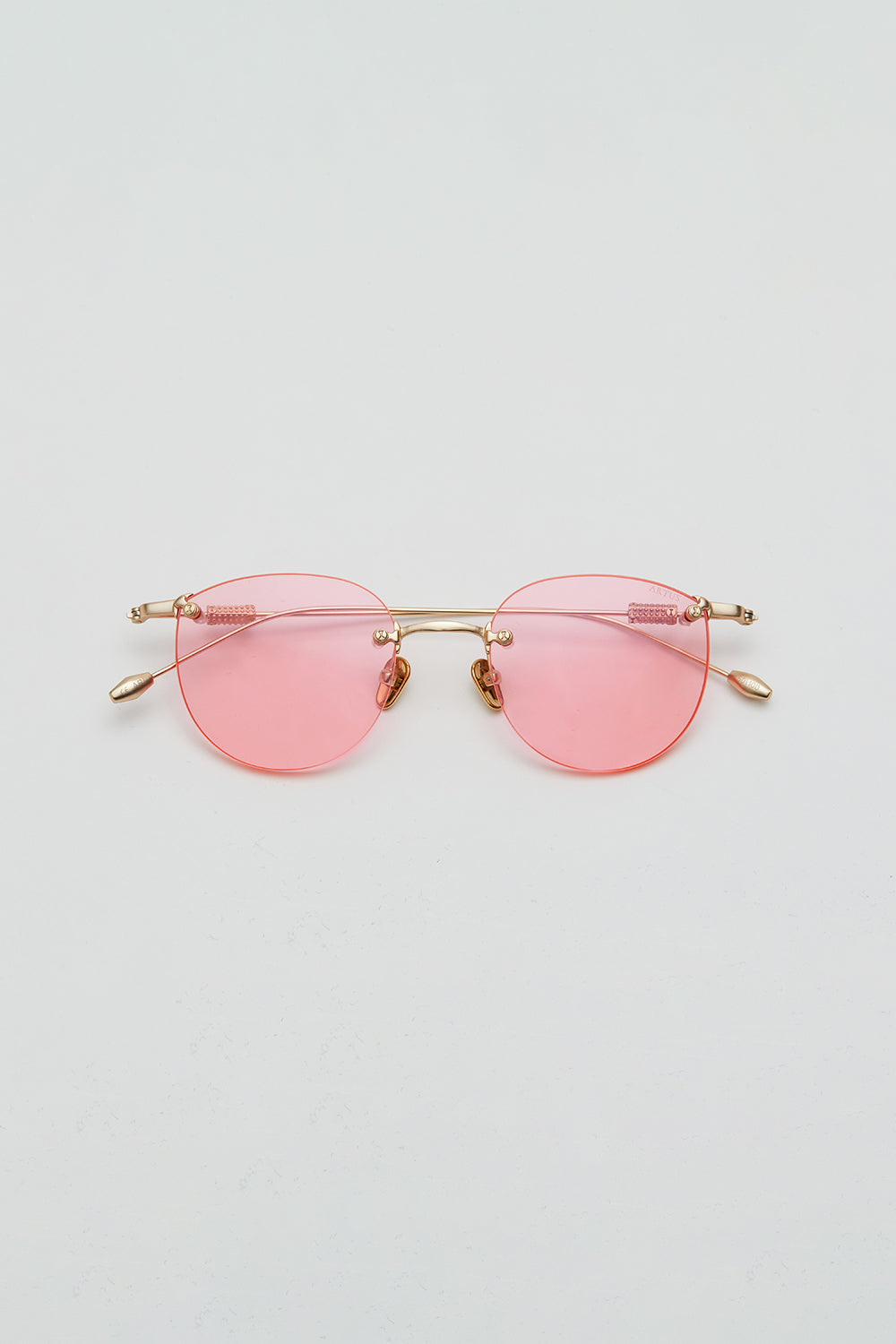 Artus ARI Dune Gold titanium sunglasses, size L — Rose Pink, side view