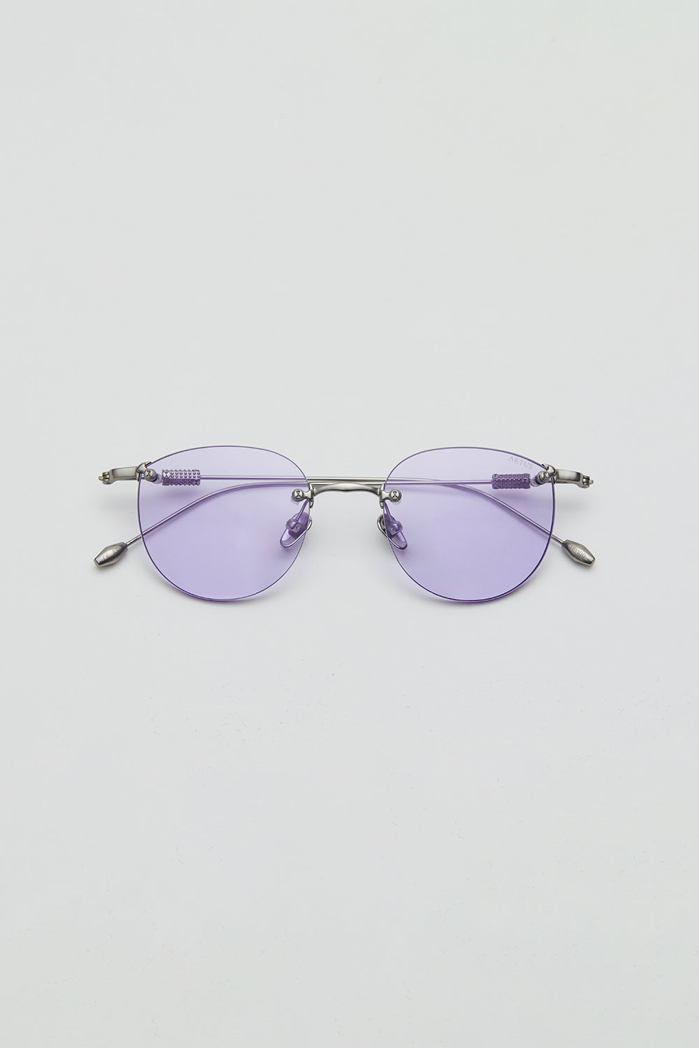 Artus ARI Ash Silver titanium sunglasses, size L — Lavender, front view