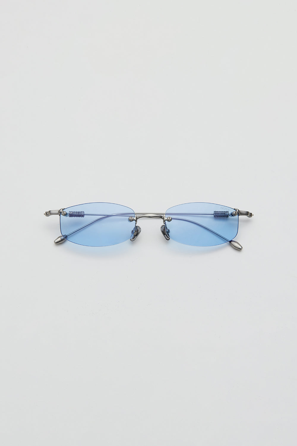 Artus ARI Ash Silver titanium sunglasses, size S — Light Blue, side view