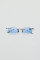 Artus ARI Ash Silver titanium sunglasses, size S — Light Blue, side view